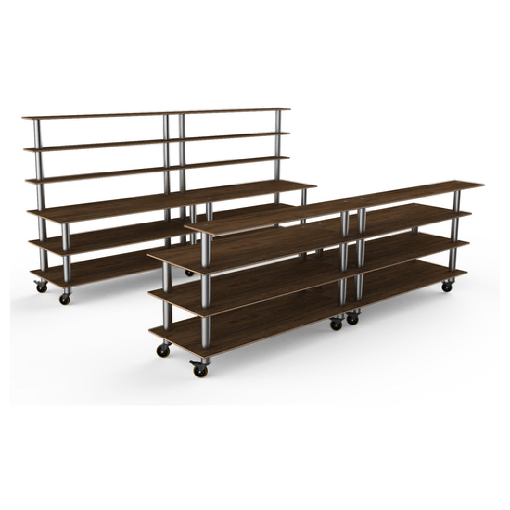 Steelite MGCMLC11WSXW Mogogo Buffet Solutions Modular Double Bar Includes: (1) 142" X 29-1/2" X 73"H Back Bar & (1) 142" X 34-1/2" X 47-1/2"H Front Bar