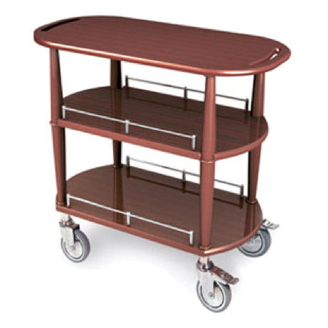 Lakeside 70531 Serving Cart-Spice 17-3/4"D X 35-1/2"W X 32-1/4"H Oval Shaped Top