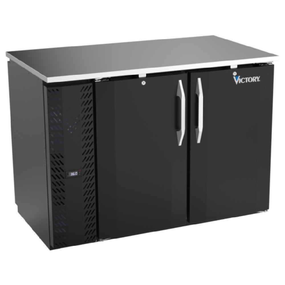 Victory VBBN48HC-F-PT-B - Pass-Thru Back Bar Refrigerator, Food Rated, Two-section