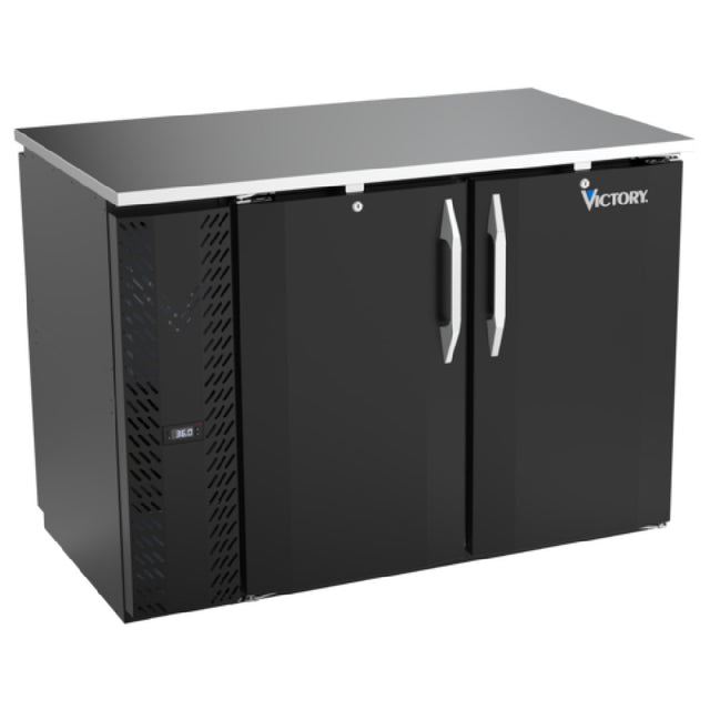 Victory VBBN48HC-F-PT-B - Pass-Thru Back Bar Refrigerator, Food Rated, Two-section