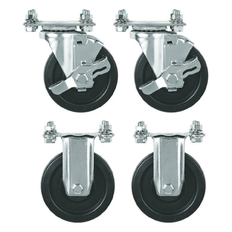 Hubert 89896 - Kratos® 4" Cast Set For Kratos Fryers 2 Fix, 2W/Brk, 29Y-010/11/12