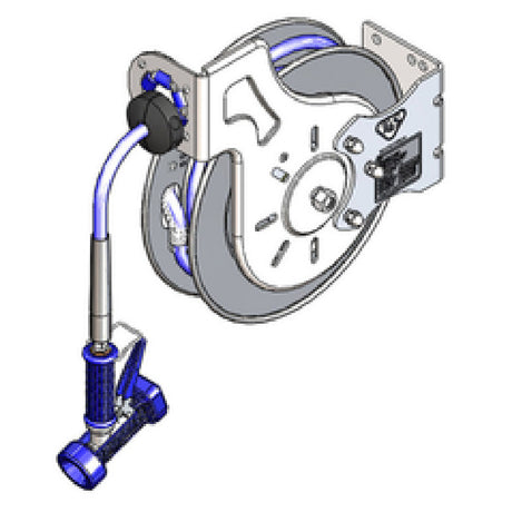 T&S Brass B-7232-02 Hose Reel System Open 3/8" X 35' Hose With Stainless Steel Rear Trigger Spray Valve (with A 5/16" Orifice)