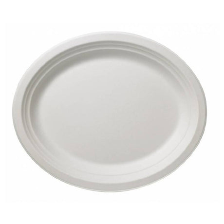 Tableware Solutions USA Q2015 Disposable Plate 12-5/8" X 9-6/7" (32 X 25 Cm) Oval