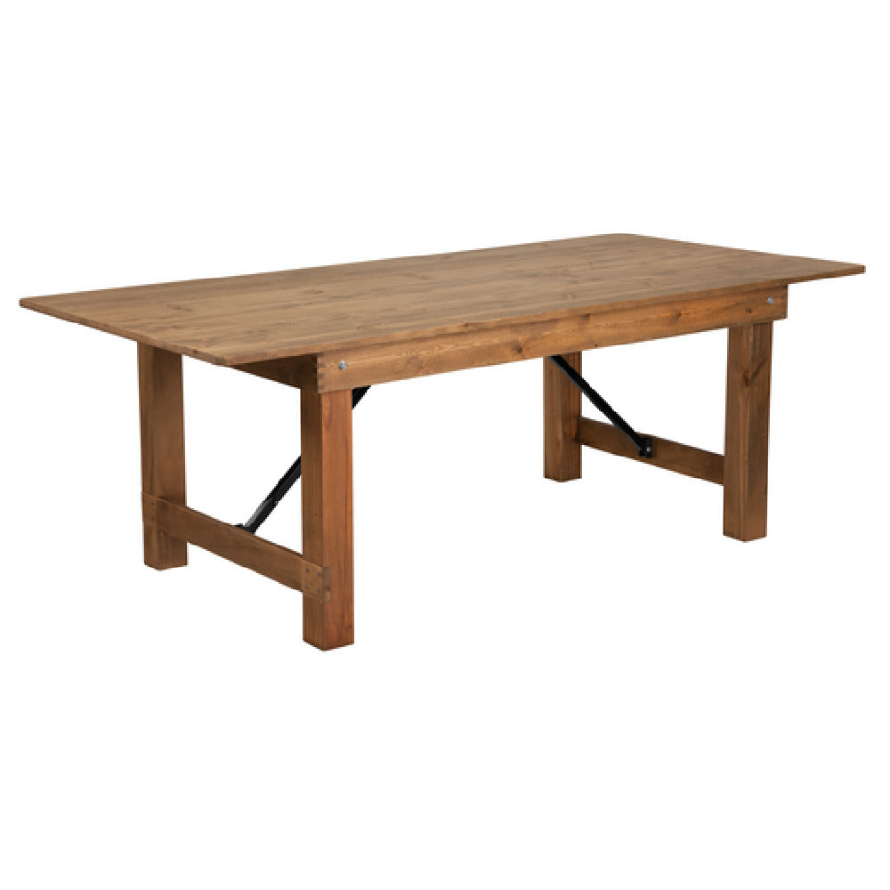 Flash Furniture XA-F-84X40-GG Hercules Series Farm Table 84"W X 40"D X 30"H 7/8" Thick Antique Rustic Plank Top