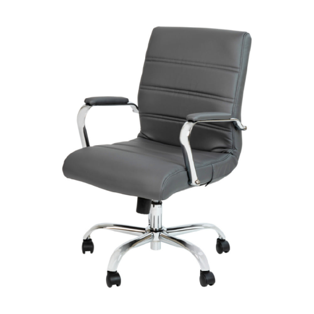 Flash Furniture GO-2286M-GR-GG Whitney Executive Swivel Office Chair 37" To 40-3/4" Adjustable Height