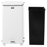 Rubbermaid FGST12EPLWH - The Defenders® Step Can, 12" Sq X 23" H, 6-1/2 Gallon