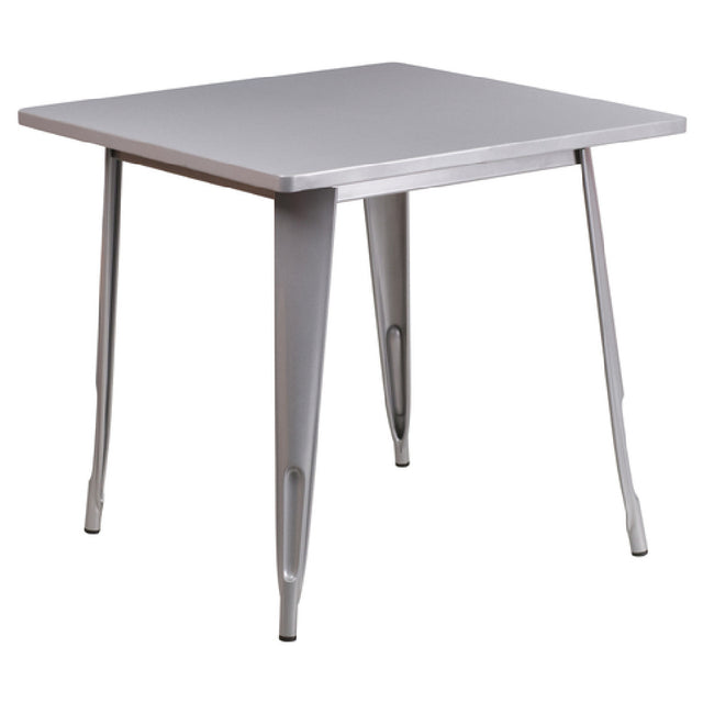 Flash Furniture ET-CT002-1-SIL-GG Table 31-1/2"W X 31-1/2"D X 29-1/2"H Dining Height