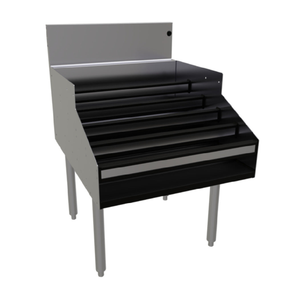 Glastender LDA-42D Underbar Liquor Steps Free Standing 42"W X 29"D (aligns With 19" Deep Units With Double Speed Rail)