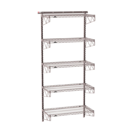 Metro SW-1836K4-85-5TIER - SmartWall Tall Wall Shelving Kit, Five-shelf, Components Include Wall Tracks