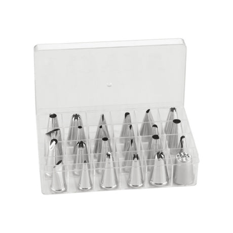 CAC China B7DT-24 Decorating Tip Set Stainless Steel (set Of 24 Pieces)