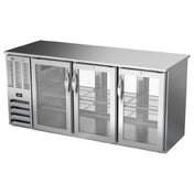 Beverage Air BBN72HC-G-PT-S - Refrigerated Back Bar Pass-Thru Storage Cabinet, Three-section