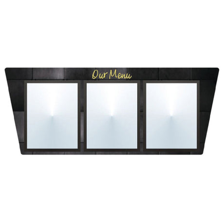 Hubert 17731 - Menu Board, 3-pocket, Wall-mount