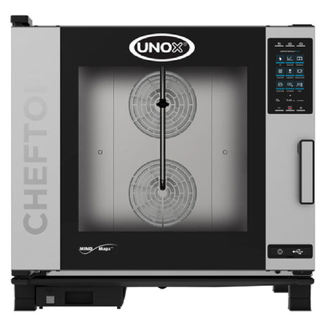 UNOX XAVC-06FS-GPRM_NAT ChefTop MIND.Maps™ Plus Combi Oven/Steam Oven Is A Gas Countertop Oven That Combines Heat