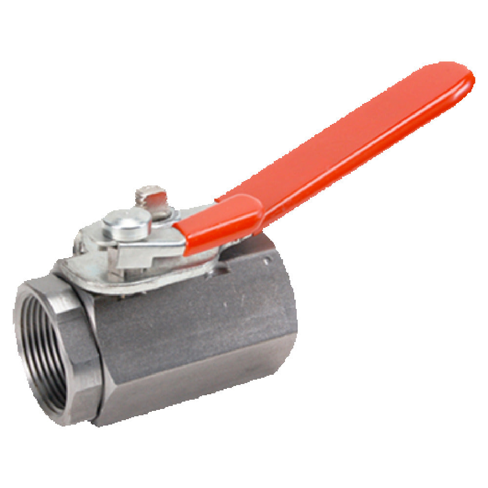 Franklin Machine Products 168-1401 Frymaster #806-4145 Drain Valve 1-1/4" NPT Inlet And Outlet Push Down Safety Lever