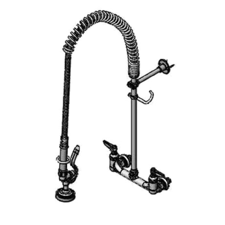 T&S Brass B-0133-EE-B EasyInstall Pre-Rinse Unit 8" Centers Wall Mount & Bracket