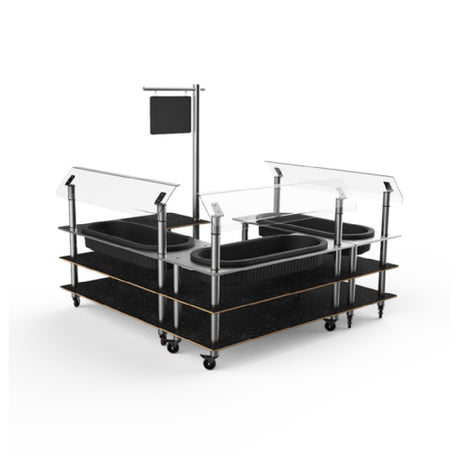 Steelite MGCMLB03MSXW Mogogo Buffet Solutions Modular Chilled Salad Station 3-tier