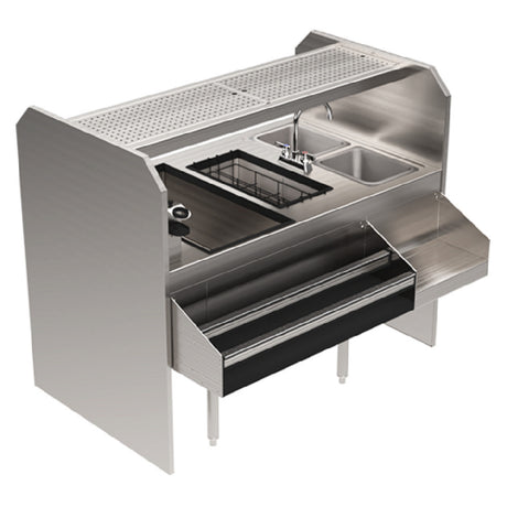 Glastender PSA-54R Assembly Style Pass-Thru Cocktail Station 54"W X 32"D Rightward Workflow