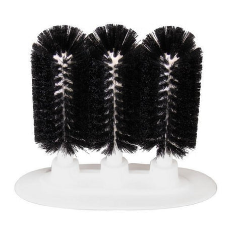 Omcan 46352 (46352) Glass Washer Brush (3) Nylon Brushes With Polypropylene Suction Grip Base