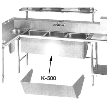 Advance Tabco K-500 Apron To Cover Sink Bowls Stainless Steel