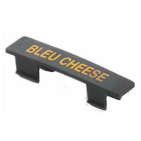 Tablecraft CN481 Name Tag "Bleu Cheese" Black With Orange Print