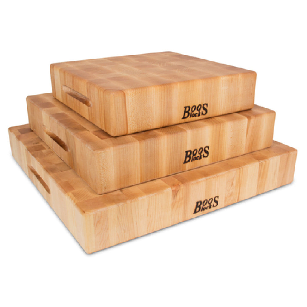 John Boos CCB121203 Chinese Chopping Block 12"W X 12"D X 3" Thick End Grain Construction