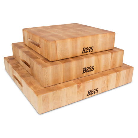 John Boos CCB121203 Chinese Chopping Block 12"W X 12"D X 3" Thick End Grain Construction