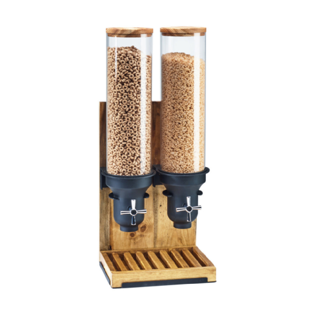 Cal Mil 3584-2-99 Madera Cereal Dispenser (2) 4.5L Capacity Cylinders 11"W X 8-3/4"D X 26-1/2"H