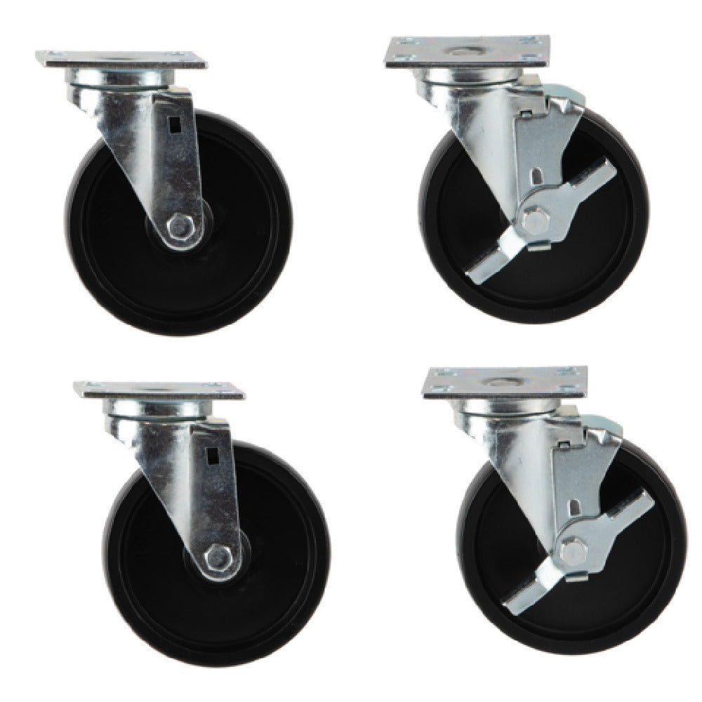 Vulcan CASTERS-RR4@2 Casters 5" (set Of 4) (2 With Locks)