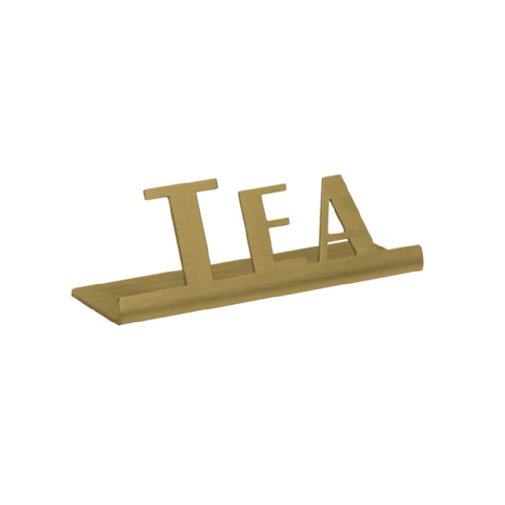 Service Ideas 1C-ST-TEA-SIGN-VG Service Ideas Laser Cut ID/Table Sign 18/8 Stainless