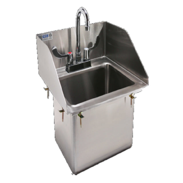 GSW USA HS-1014IS Drop-In Hand Sink One Compartment 13-1/8"W X 19-1/8"D X 18-1/2"H Overall Size