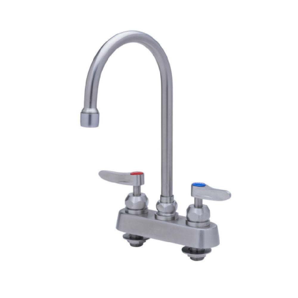 T&S Brass S-1141-CR EverSteel Workboard Faucet 4” Deck Mount Mixing Faucet With Body