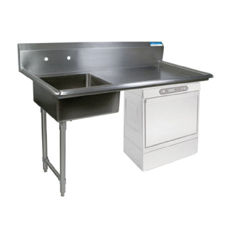 BK Resources BKUCDT-50-L-SS Soiled Dishtable Undercounter 50"W X 30"D X 46"H