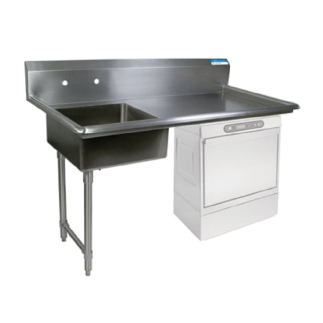 BK Resources BKUCDT-60-L-SS-P-G Soiled Dishtable Undercounter 60"W X 30"D X 46"H