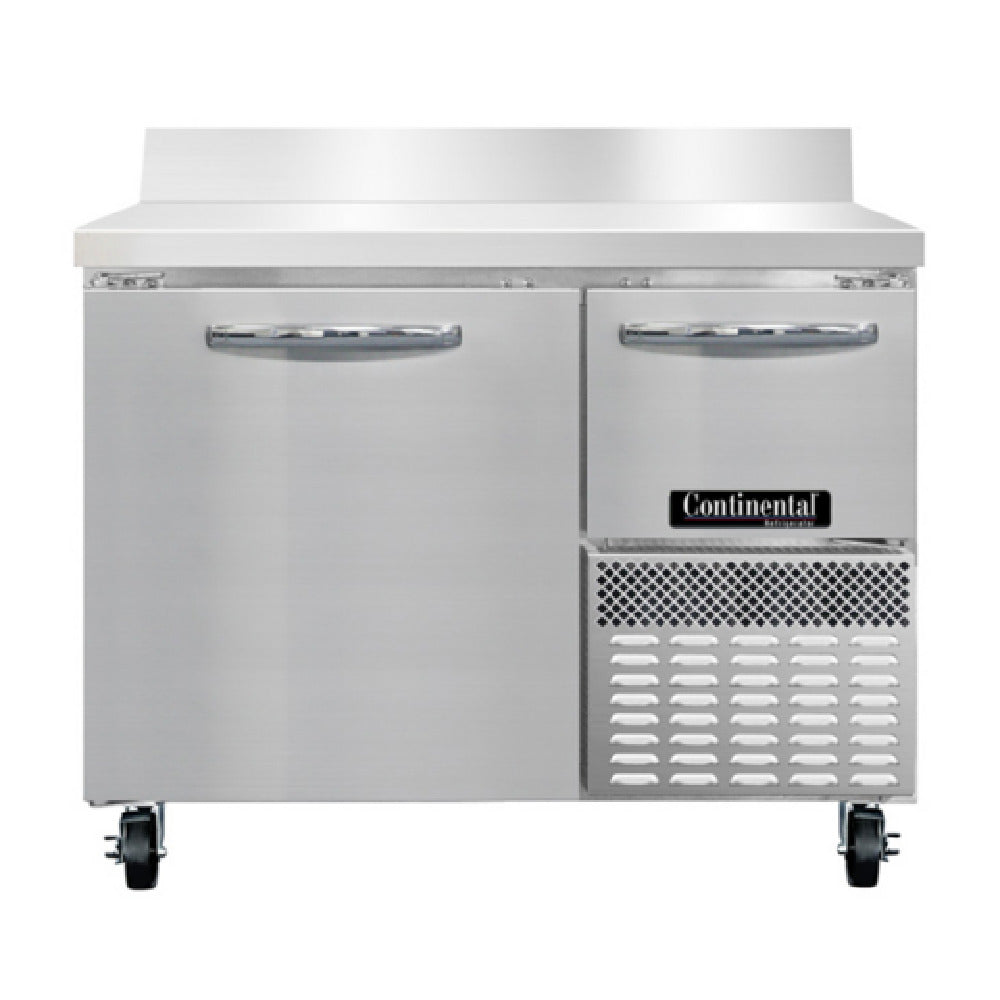 Continental Refrigerator RA43SNBS Refrigerated Base Shallow Depth Worktop Unit