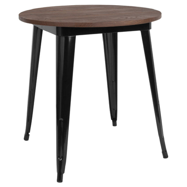 Flash Furniture CH-51090-29M1-BK-GG Table 26" Dia. X 30-1/2"H Dining Height