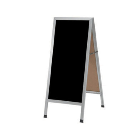 Aarco AA-3B Sidewalk Chalkboard 18"W X 42"H Black Composition Board