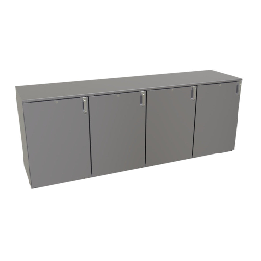 Glastender DS96 Back Bar Dry Storage Cabinet Four-section 96"W