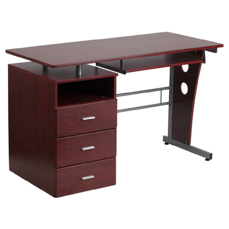 Flash Furniture NAN-WK-008-GG Desk 47-1/4"W X 22-3/4" To 28"D X 29-3/4"H 23-1/4"W X 11-1/2"D Sliding Keyboard Tray