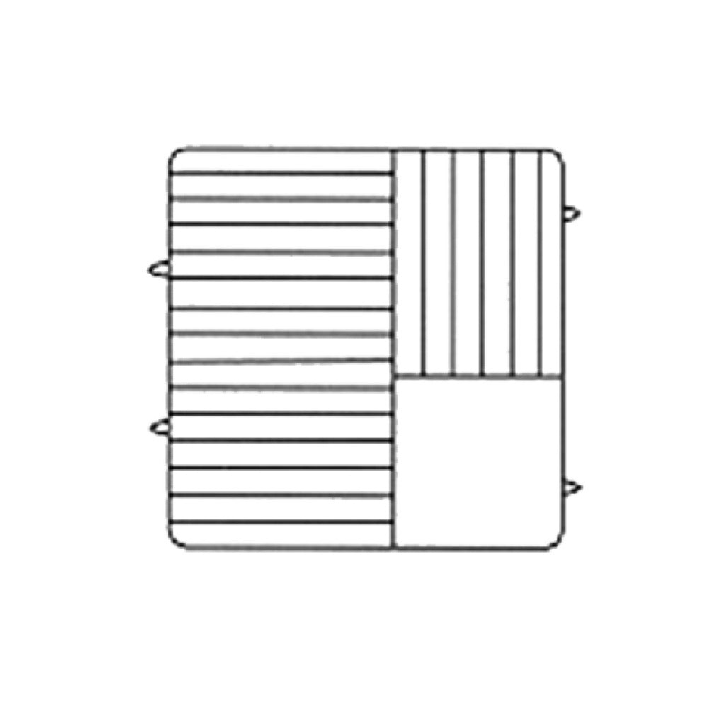 Vollrath PM2110-4-02 Plate Crate® Dishwasher Rack 8-3/4" To 9-3/16" Dia. (4) Extenders With Wire Dividers