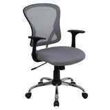 Flash Furniture H-8369F-GY-GG Swivel Task/Office Chair 36" To 40" Adjustable Height