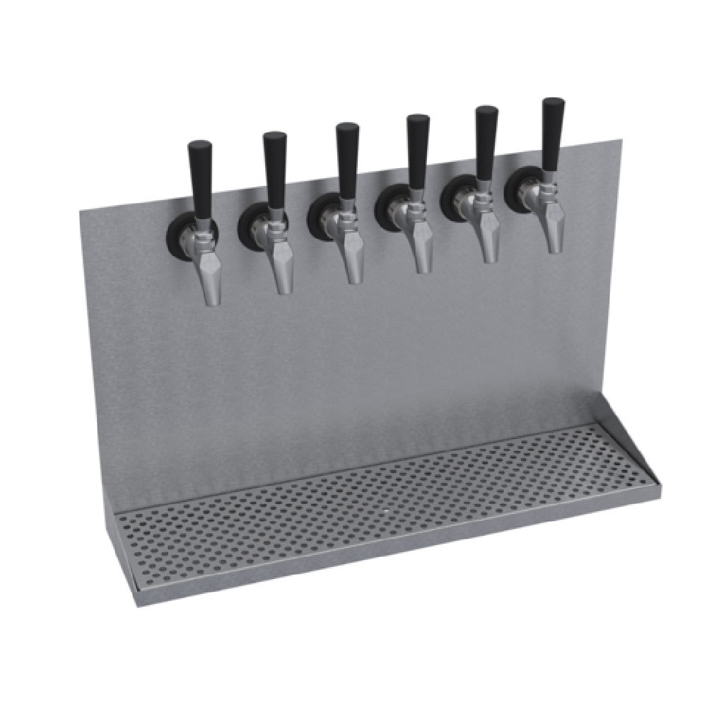 Krowne KWMDT-6S Krowne Wall Mounted Drip Tray Six Faucets Handles And Faucets Not Included