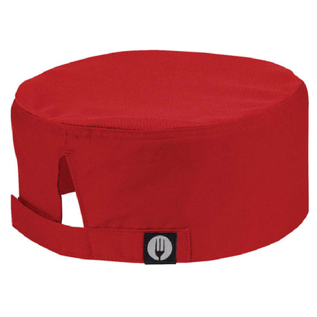 Chef Works DFCV-RED-0 Beanie Cool Vent™ Mesh Top Adjustable Velcro® Closure