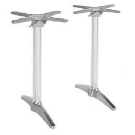 JMC Furniture TABLE BASE ALUMINUM-TONGA-REC-FOLD Table Base Dining Height 23-1/4" X 4" Single Leg Bases (sold In Set Of 2)