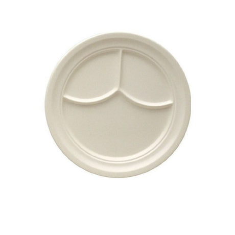 Yanco NC-510I Nu-Classic Compartment Plate 9-1/2" Dia. 3-compartments