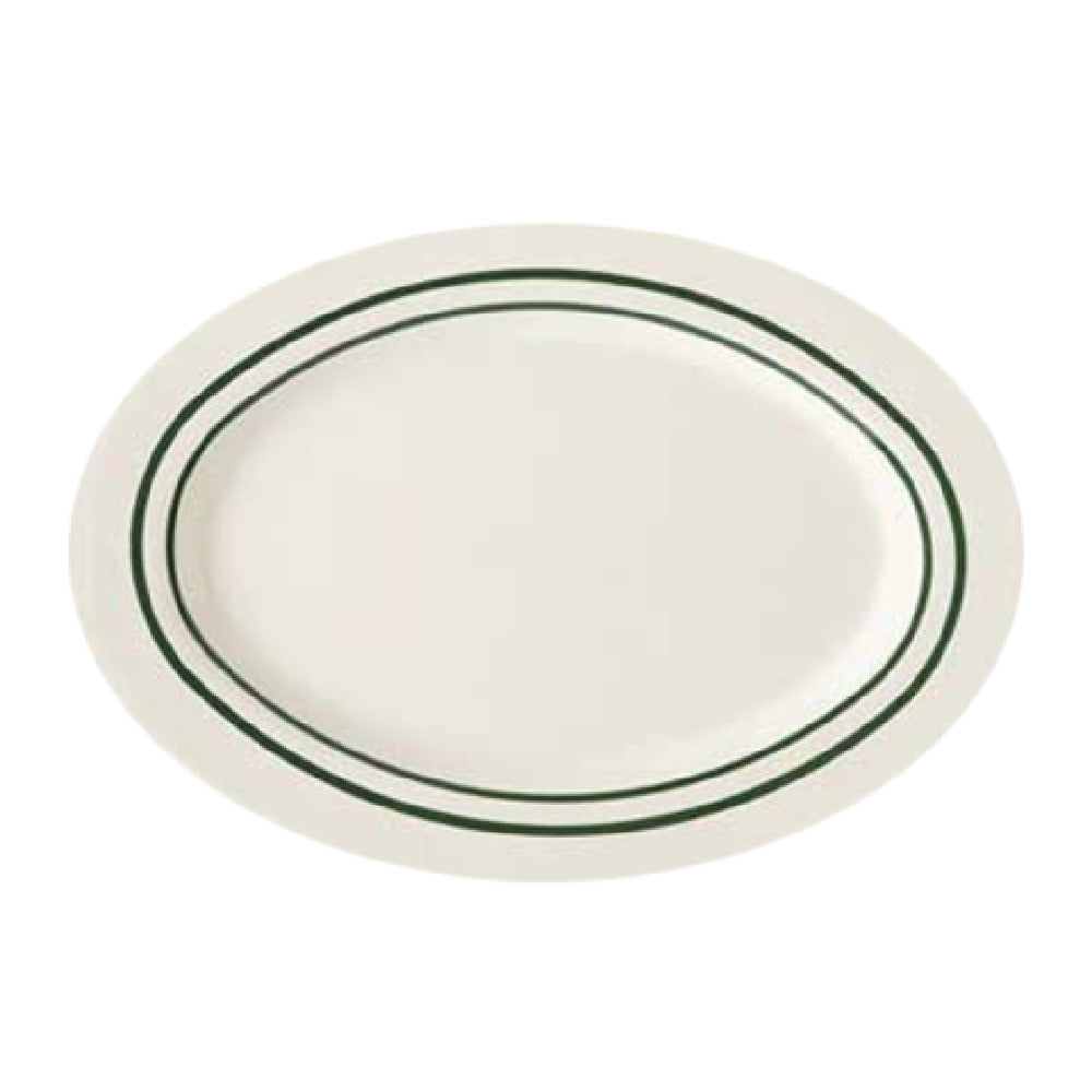 GET Enterprises M-4010-EM Emerald™ Platter 16-1/4" X 12" Oval