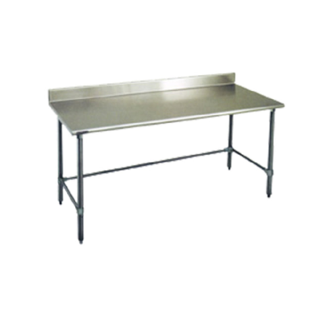 Eagle T2496STEB-BS Deluxe Series Work Table 96"W X 24"D 16/300 Series Stainless Steel Top With Rolled Front Edge & 4-1/2" Backsplash