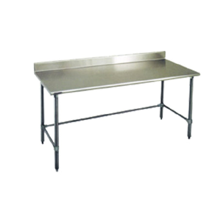 Eagle T30108GTEB-BS Deluxe Series Work Table 108"W X 30"D 16/300 Series Stainless Steel Top With Rolled Front Edge & 4-1/2" Backsplash