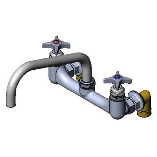 T&S Brass B-0290-112X Kettle & Pot Sink Mixing Faucet Wall Mount 8" Adjustable Centers