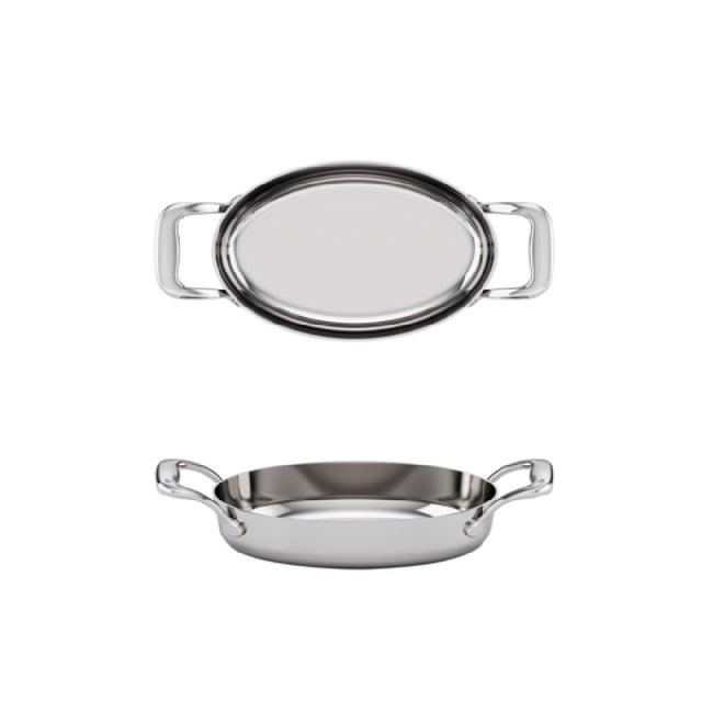 Tuxton RTVH-080 TuxCLAD 8-Inch Oval Pan 22-Fluid Ounce 5.0"W X 8.0"L X 1.5"H
