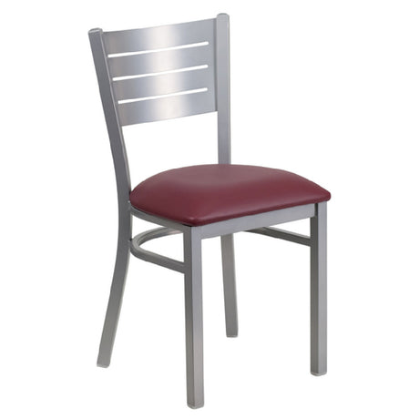 Flash Furniture XU-DG-60401-BURV-GG Hercules Series Restaurant Chair Metal Cutout Slat Back